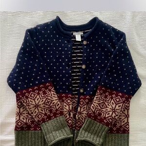 Rosanna Navy and Beige Wool Cardigan